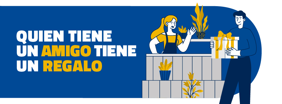 Banner promoción Plan Amigo: Quien tiene un amigo tiene un regalo